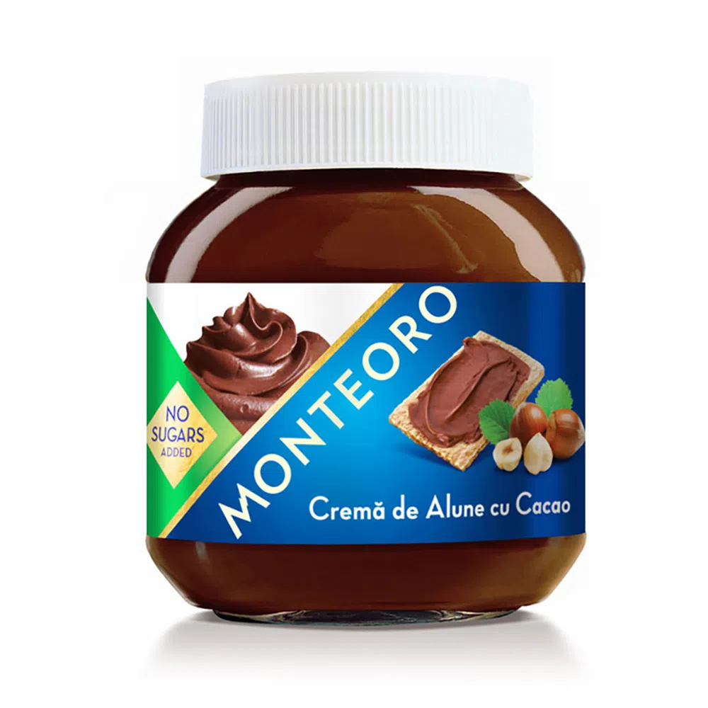 Crema de alune cu cacao, 330 g, Monteoro