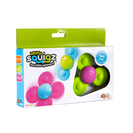 Set 3 moristi senzoriale cu ventuza, +10 luni, Whirly Squigz, Fat Brain