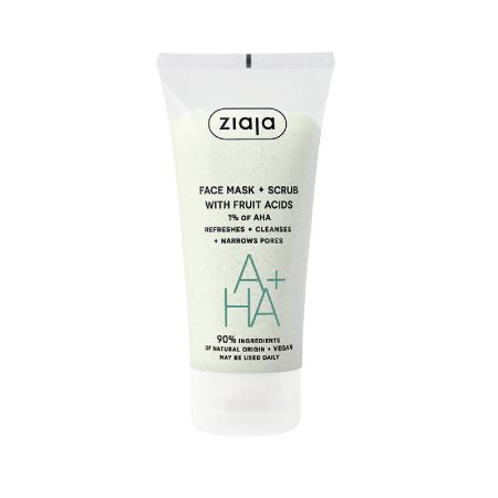 Masca si scrub de fata cu AHA, 55 ml, Ziaja