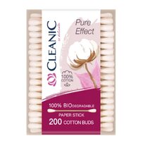 Betisoare igenice din bumbac Pure Effect, 200 bucati, Cleanic
