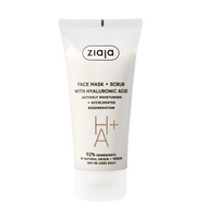 Masca si scrub de fata cu acid hialuronic, 55 ml, Ziaja