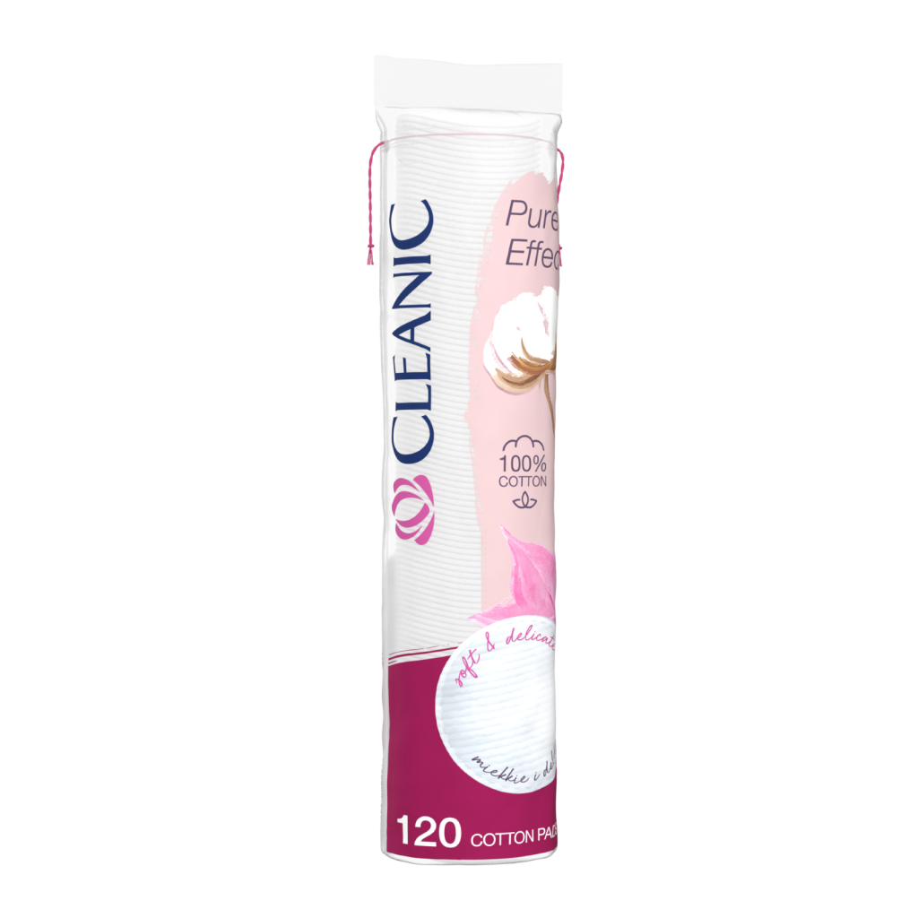 Dischete demachiante din bumbac Pure Effect, 120 bucati, Cleanic