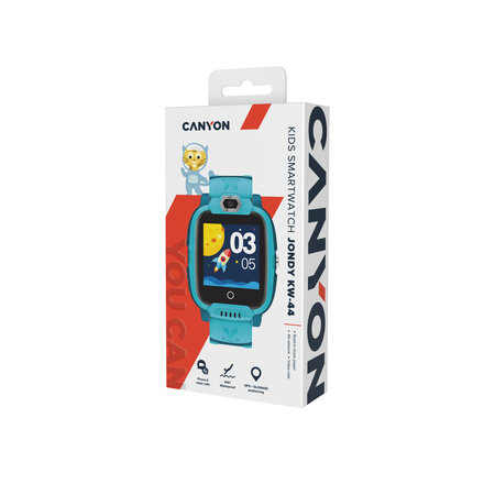 Smartwatch compact pentru copii cu funcții 4G, Camera si GPS Jondy KW-44, Verde, Canyon 729562