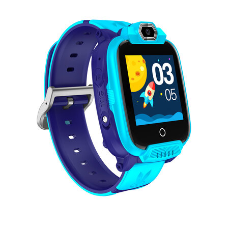 Smartwatch compact pentru copii cu funcții 4G, Camera si GPS Jondy KW-44, Albastru, Canyon 729577