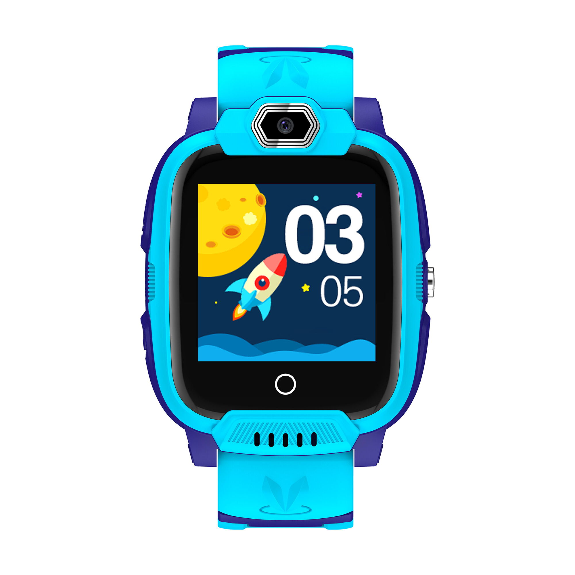 Smartwatch compact pentru copii cu funcții 4G, Camera si GPS Jondy KW-44, Albastru, Canyon