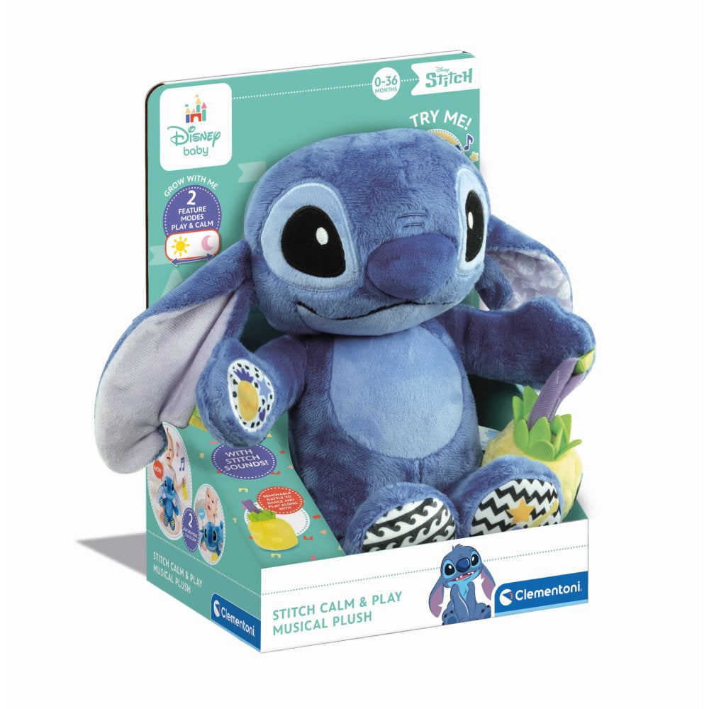 Jucarie educationala plus muzicala, Stitch, Clementoni