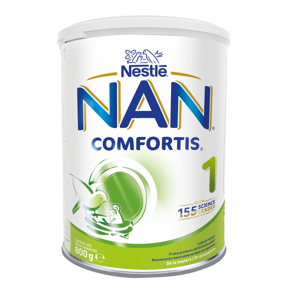 Formula lapte de inceput pentru sugari Nan 1 Comfortis, +0 luni, 800 g, Nestle