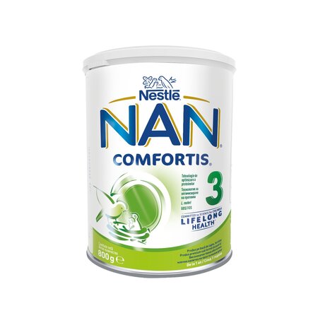 Formula de lapte de continuare Nan 3 Comfortis, 1-2 ani, 800 g, Nestle 776857