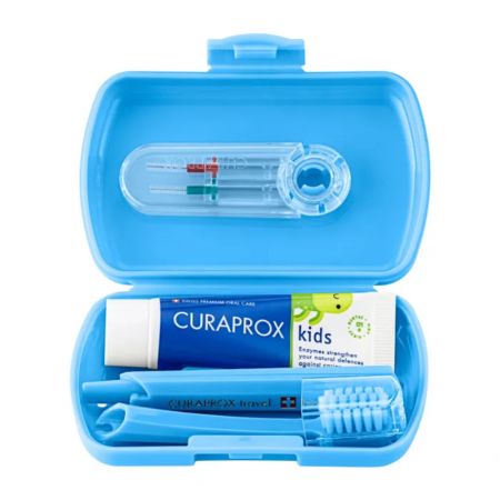 Set de calatorie pentru copii, Blue, Curaprox 729839
