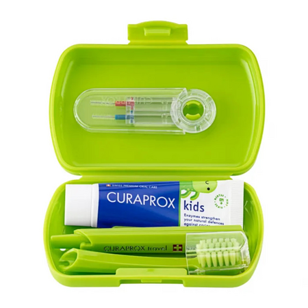 Set de calatorie pentru copii, Green, Curaprox 729865