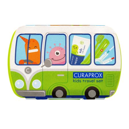 Set de calatorie pentru copii, Green, Curaprox