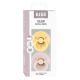 Set 2 suzete cu tetina rotunda, Pale Butter/Petal, 0 luni+, Bibs 729876