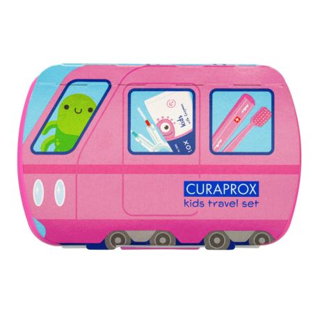 Set de calatorie pentru copii, Pink, Curaprox