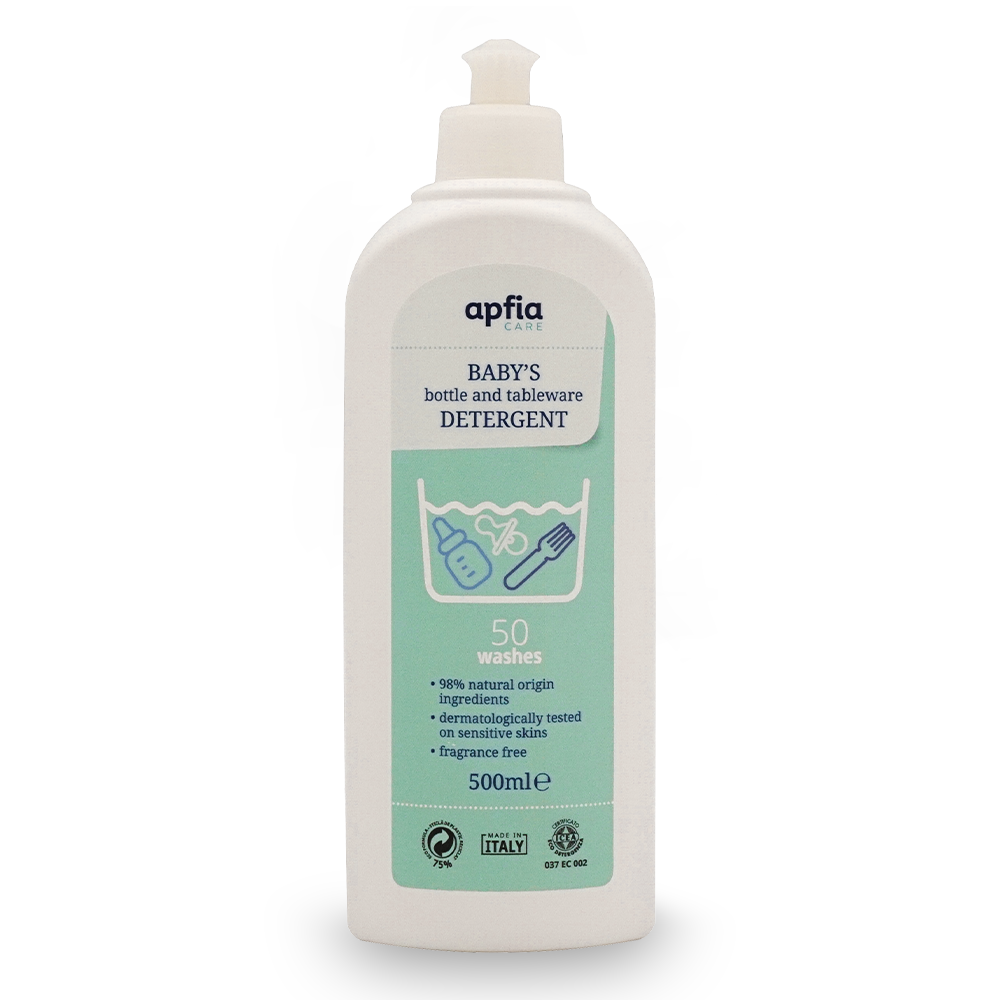 Detergent lichid pentru biberoane si vesela Natural, 50 spalari, 500 ml, Apfia Care