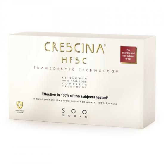 Tratament complet Crescina Transdermic Re-Growth HFSC 500 Woman, 10 fiole + 10 fiole, Labo