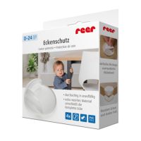 Set 4 protectii de colturi transparente, + 0 luni, Reer