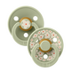 Set 2 suzete din latex cu tetina rotunda Colour Studio, Sage, Flower, 0 luni+, Bibs 729949