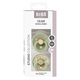 Set 2 suzete din latex cu tetina rotunda Colour Studio, Sage, Flower, 0 luni+, Bibs 729948