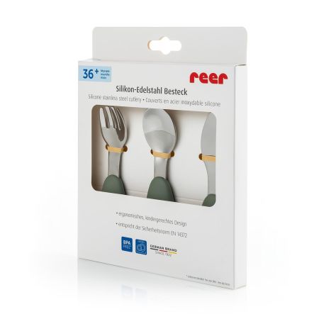 Set 3 tacamuri din otel inoxidabil, + 36 luni, Reer 729986