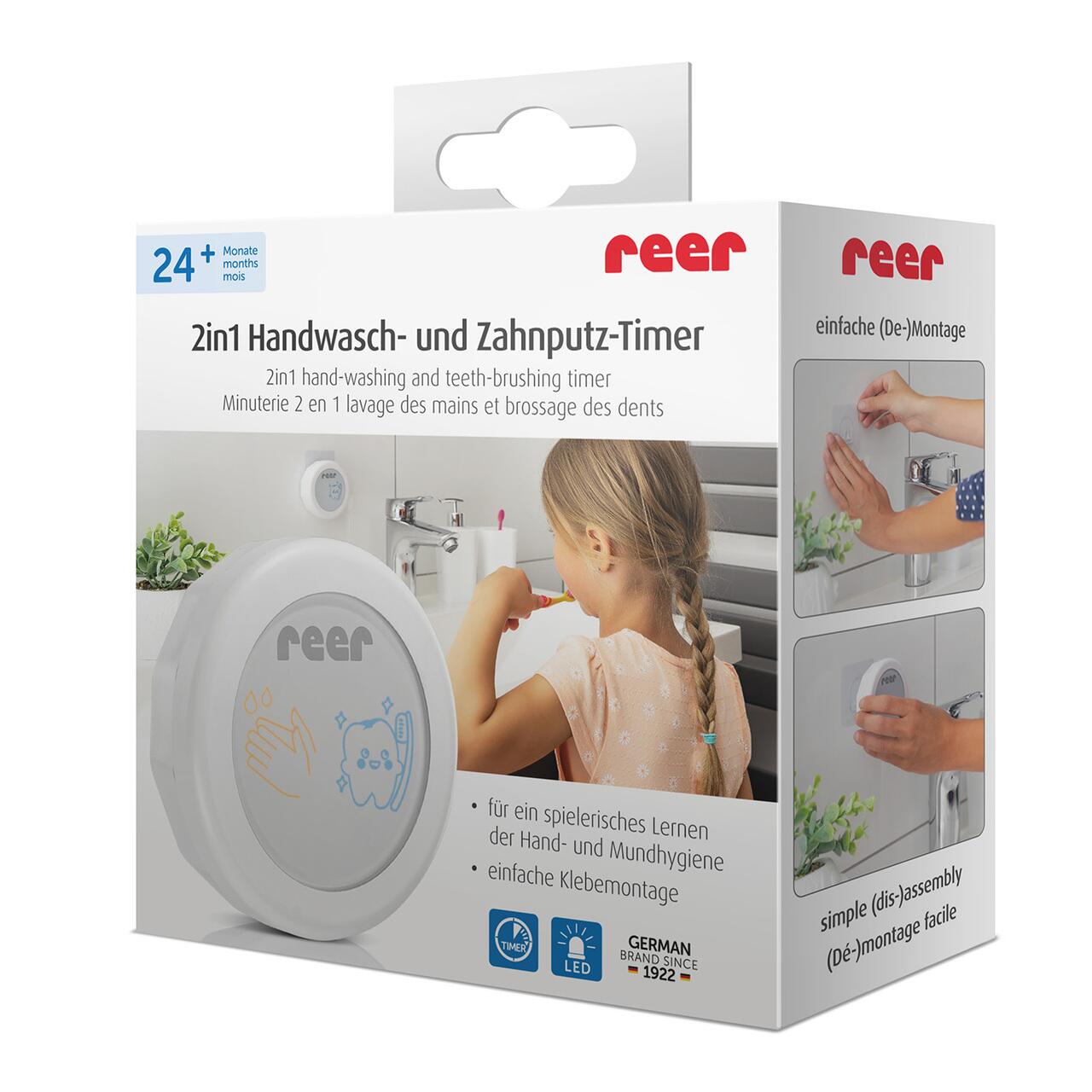 Cronometru 2 in 1 pentru spalarea mainilor si periajul dintilor, + 24 luni, 1 bucata, Reer