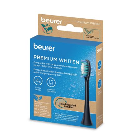 Rezerve pentru periuta electrica sonica, Premium Whiten, 4 bucati, Beurer