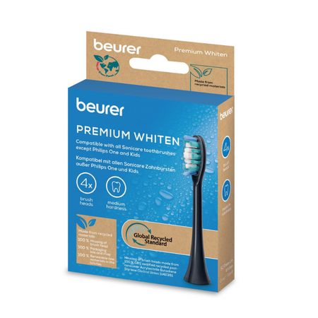 Rezerve pentru periuta electrica sonica, Premium Whiten, 4 bucati, Beurer