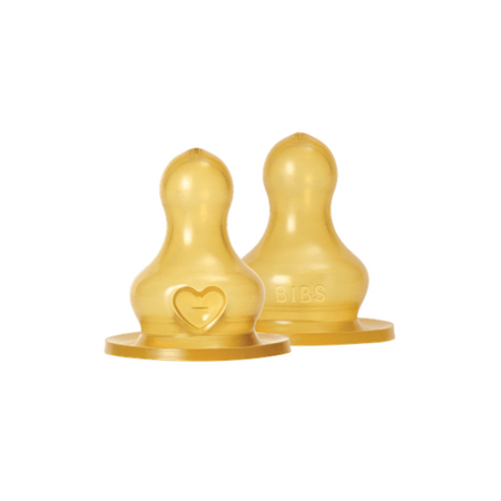 Set 2 tetine din latex pentru biberon, flux mediu, Bibs