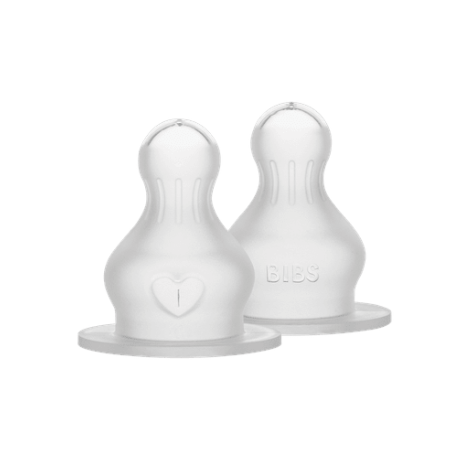 Set 2 tetine din silicon pentru biberon, flux lent, Bibs