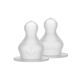 Set 2 tetine din silicon pentru biberon, flux lent, Bibs 730067
