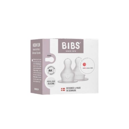 Set 2 tetine din silicon pentru biberon, Flux mediu, Bibs 730075