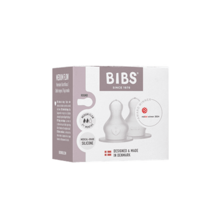 Set 2 tetine din silicon pentru biberon, Flux mediu, Bibs 730075