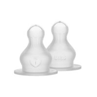 Set 2 tetine din silicon pentru biberon, Flux mediu, Bibs