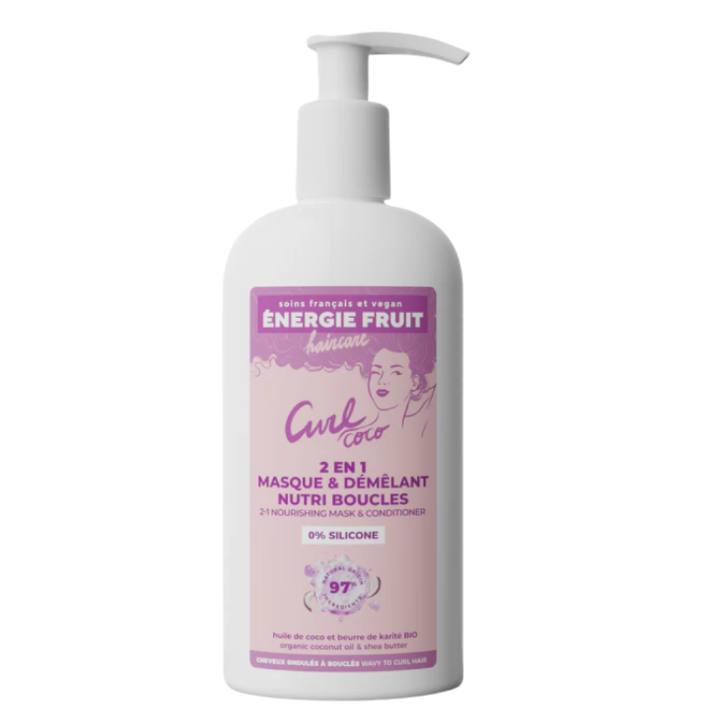 Masca si balsam 2in1 pentru par ondulat si cret, Curl Coco, 300 ml, Energie Fruit