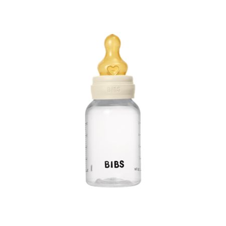 Set complet Biberon Anticolici 150 ml cu Tetina din latex flux lent, Ivory, Bibs 730099