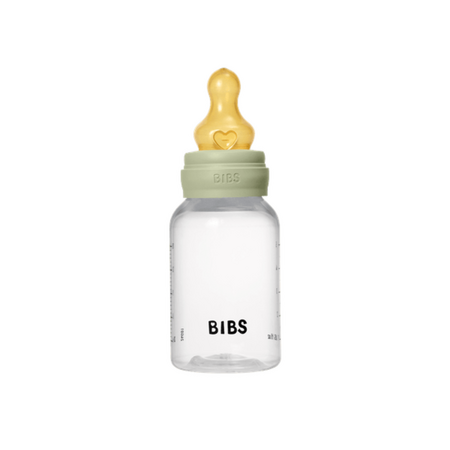 Set complet Biberon Anticolici 150 ml cu Tetina din latex flux lent, Sage, Bibs 730107