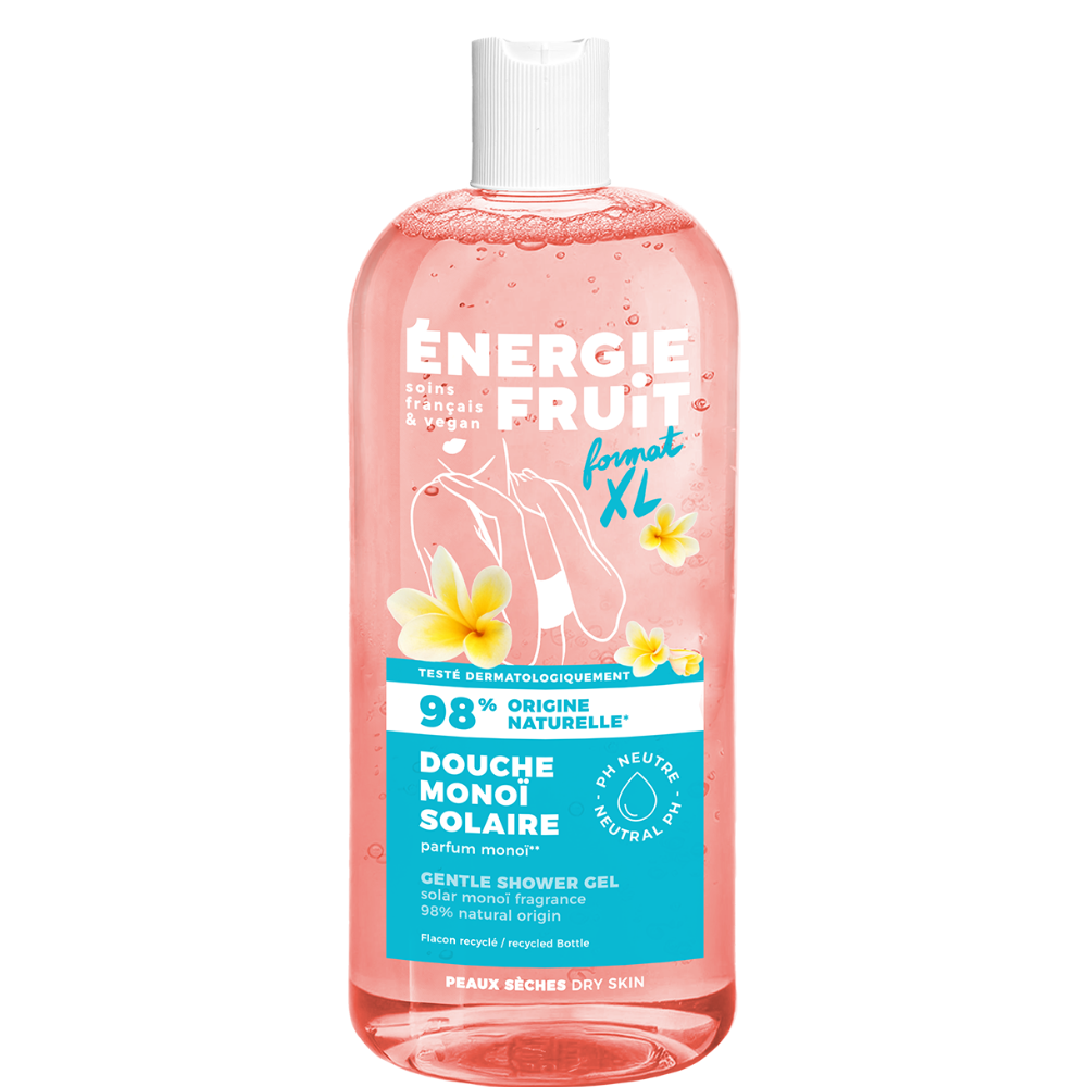 Gel de dus hidratant pentru piele uscata, Ulei de monoi, 500 ml, Energie Fruit