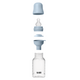 Set complet Biberon Anticolici 150 ml cu Tetina din silicon flux lent, Baby Blue, Bibs 730114
