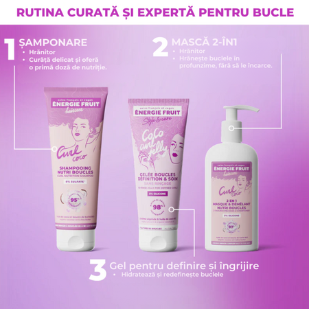 Gel fara clatire pentru bucle definite, Coco Curl, 200 ml, Energie Fruit 730126