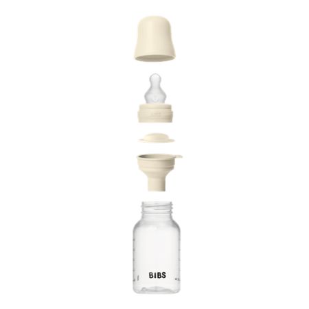 Set complet Biberon Anticolici 150 ml cu Tetina din silicon flux lent, Ivory, Bibs 730122
