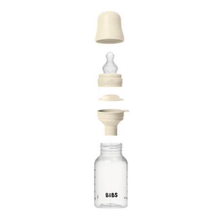 Set complet Biberon Anticolici 150 ml cu Tetina din silicon flux lent, Ivory, Bibs 730122