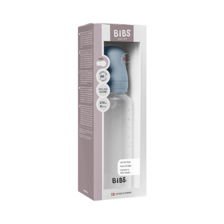 Set complet Biberon Anticolici 270 ml cu Tetina din silicon flux mediu, Baby Blue, Bibs 730137