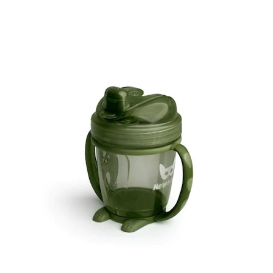 Pahar bebe cu capac, 140ml, Army Green, Herobility