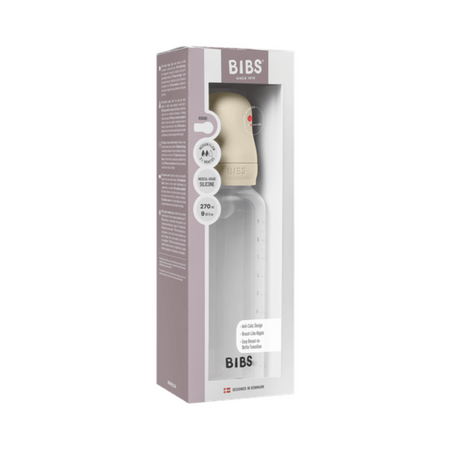 Set complet Biberon Anticolici 270 ml cu Tetina din silicon flux mediu, Ivory, Bibs 730141