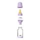 Set complet Biberon anticolici din sticla Boheme 120 ml cu Tetina din latex flux lent, Violet Sky, Bibs 730153