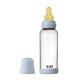 Set complet Biberon anticolici din sticla 240 ml cu Tetina din latex flux mediu, Baby Blue, Bibs 730164