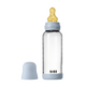 Set complet Biberon anticolici din sticla 240 ml cu Tetina din latex flux mediu, Baby Blue, Bibs 730164