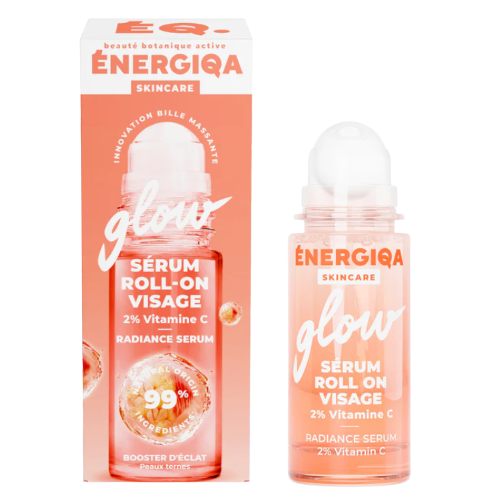 Serum roll-on iluminator cu 2% vitamina C Energiqa, 30 ml, Energie Fruit