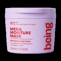 Masca hidratare pentru bucle si par foarte cret, Mega Moisture, 354 ml, Being