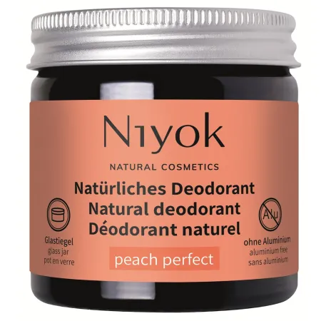Deodorant natural tip crema cu aroma de piersica, 40 ml, Niyok