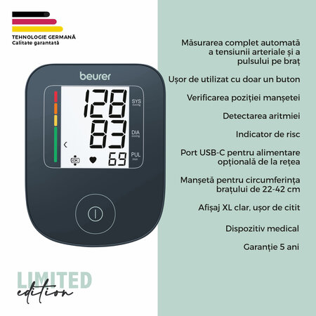 Tensiometru de brat, BM 23 Limited Edition, Beurer 818433